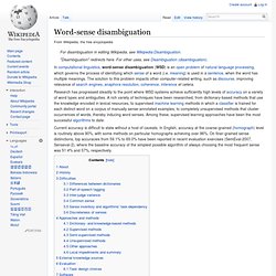 Word-sense disambiguation