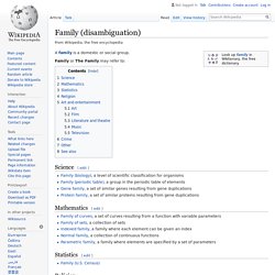 Family (disambiguation) - Wikipedia