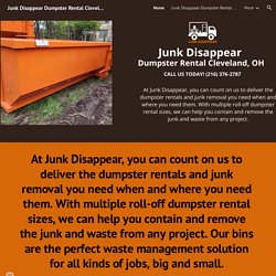 Junk Disappear Dumpster Rental Cleveland OH