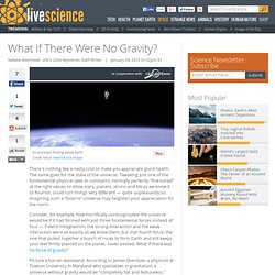 What Would the Universe Be Like If There Were No Gravity?