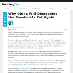 Why China Will Disappoint the Pessimists Yet Again