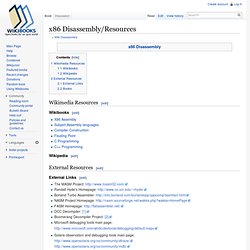 x86 Disassembly/Resources