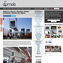 Help in a Hurry: Disaster-Relief Container Homes for Japan
