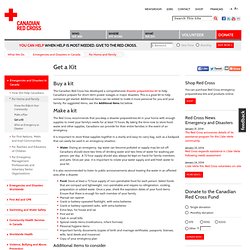 Make an emergency preparedness kit- Canadian Red Cross