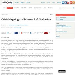 Crisis Mapping and Disaster Risk Reduction