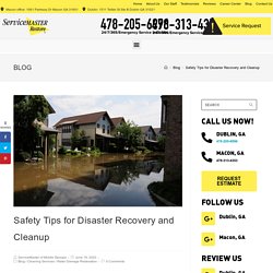 Safety Tips for Disaster Recovery and Cleanup