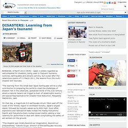 DISASTERS: Learning from Japan's tsunami