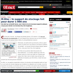 M-Disc : le support de stockage fait pour durer 1 000 ans