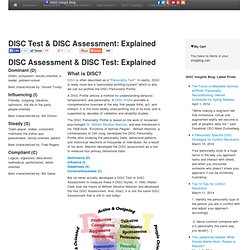 About DISC: What is a DISC Test or Assessment?