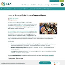 Learn to Discern: Media Literacy Trainer's Manual