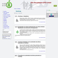 [Site Disciplinaire EPS Créteil] Handicap