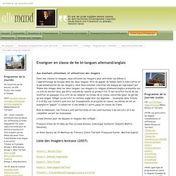 Site disciplinaire allemand de l'Académie de Montpellier - Enseigner en classe de 6e bi-langues allemand/anglais