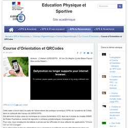 Course d'Orientation et QRCodes - Académie de Créteil