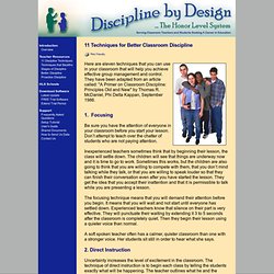 Discipline by Design