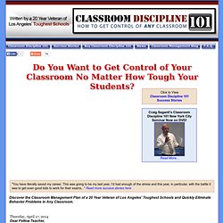 Classroom Discipline 101: Effective Classroom Management