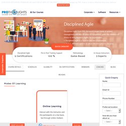 Disciplined Agile - Prothoughts