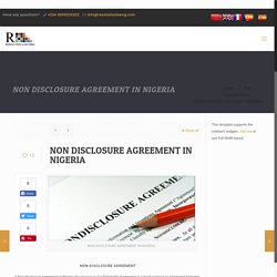 non disclosure agreement in Nigeria