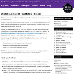 Disclosure Best Practices Toolkit