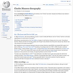 Charles Manson discography