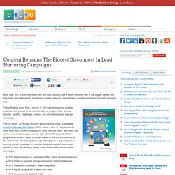Content Remains The Biggest Disconnect In Lead Nurturing Campaigns