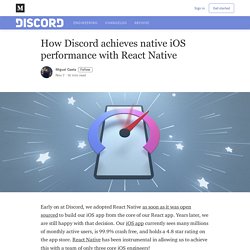 How Discord achieves native iOS performance with React Native