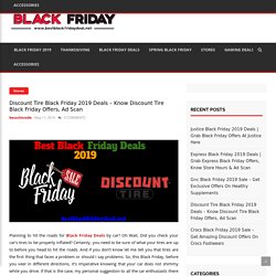 Discount Tire Black Friday 2019 Deals - Grab Best Black Friday Tire Deals