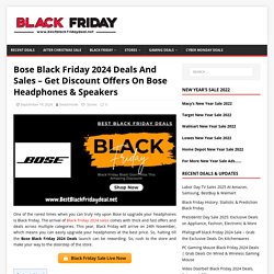 Bose Black Friday 2019 Deals