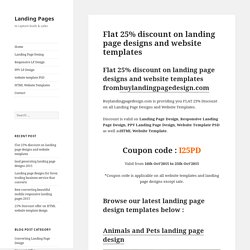 Flat 25% discount on landing page designs