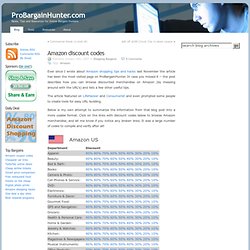 Amazon discount codes at ProBargainHunter.com