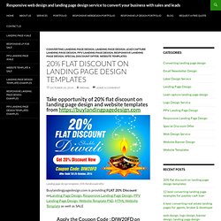 20% flat discount on landing page design templates & website templates