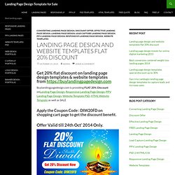flat 20% discount offers on landing page design templates