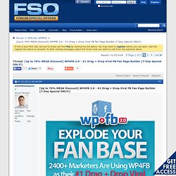 [Up to 70% MEGA Discount] WP4FB 2.0 - #1 Drag + Drop Viral FB Fan Page Builder (7-Day Special ONLY!)