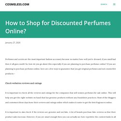 How to Shop for Discounted Perfumes Online?