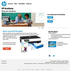 HP Academy -HP's Official Student Discount Program -Sign Up Today: Student discount and teacher discounts on Laptops, Notebooks, Desktops, Printers, Digital Cameras, Handhelds, Touchpad and more