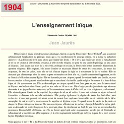 J. Jaurès : Discours de Castres, 30 juillet 1904 (1904)