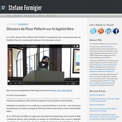 Discours de Fleur Pellerin sur le logiciel libre - Stefane Fermigier