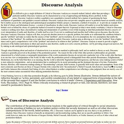 Discourse Analysis