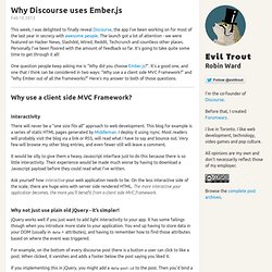 Why Discourse uses Ember.js - Evil Trout's Blog
