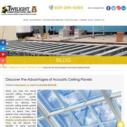Discover the Advantages of Acoustic Ceiling Panels