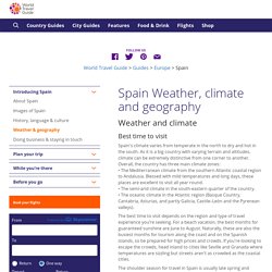 Discover the climate and geography of Spain