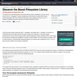 Discover the Boost Filesystem Library