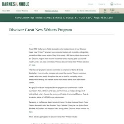 Discover Great New Writers Program