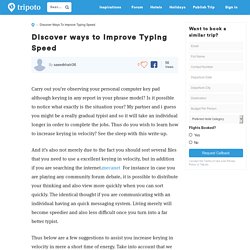 Discover ways to Improve Typing Speed