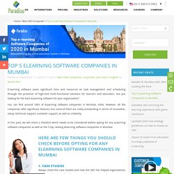 Discover the top e-learning software companies in Mumbai of 2020