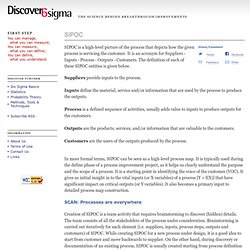 SIPOC - Discover 6 Sigma - Online Six Sigma Resources