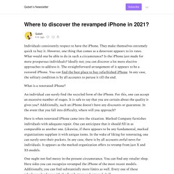 Where to discover the revamped iPhone in 2021? - Qubeh’s Newsletter
