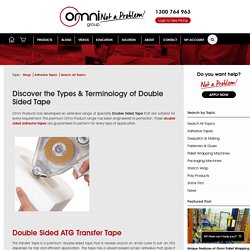 Discover the Types & Terminology of Double Sided Tape
