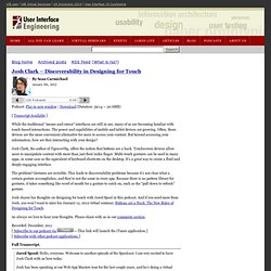 Josh Clark – Discoverability in Designing for Touch