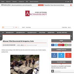 Minoan villa discovered at Ierapetra, Crete