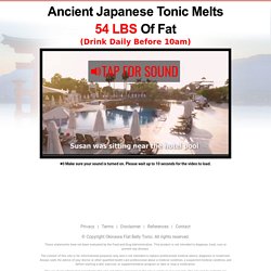 (3) Tonic discovered in Japan for astonishing effect on metabolism